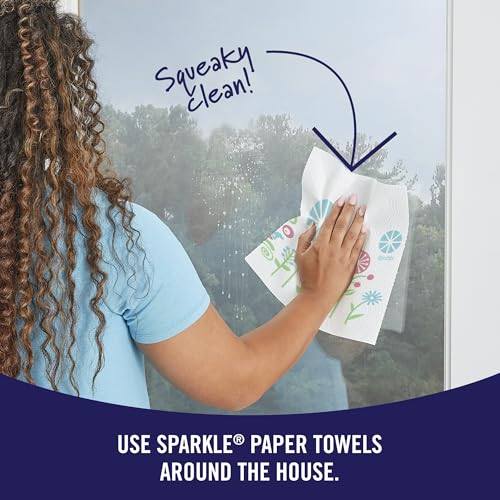 Sparkle Pick-A-Size Paper Towels, 24 Double Rolls = 48 Regular Rolls, Everyday Value Paper Towel with Full and Half Sheets