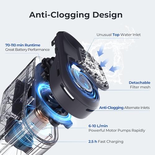 FLEXTAILGEAR MAX Shower Portable Shower for Camping, Rechargeable Outdoor Camping Shower, Portable Shower Pump with USB-C,Shower Pump for Hiking, Car wash, Pet Cleaning, Beach Vacations