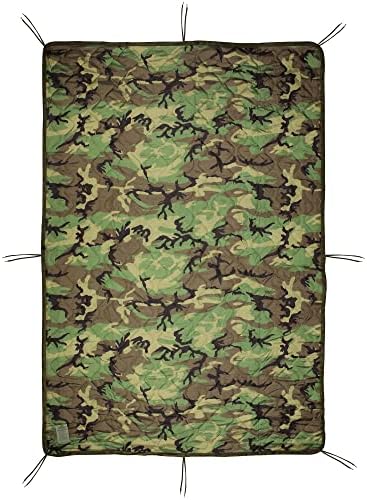 MEDALS OF AMERICA EST. 1976 Military Gear Blanket Poncho Liners Woobie Emergency Blanket - Military Surplus Cold Weather Camping and Hunting Woobie Blanket (Woodland)