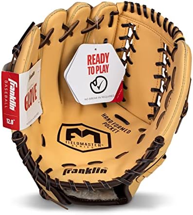 Franklin Sports Baseball + Softball Gloves - Field Master Adult + Youth Baseball + Softball Gloves - Right Hand + Left Hand Gloves - Infield + Outfield Mitts - Multiple Sizes + Colors