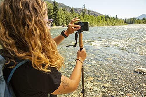 Cascade Mountain Tech Trekking Poles - Carbon Fiber Monopod Walking or Hiking Sticks with with Accessories Mount and Adjustable Quick Locks