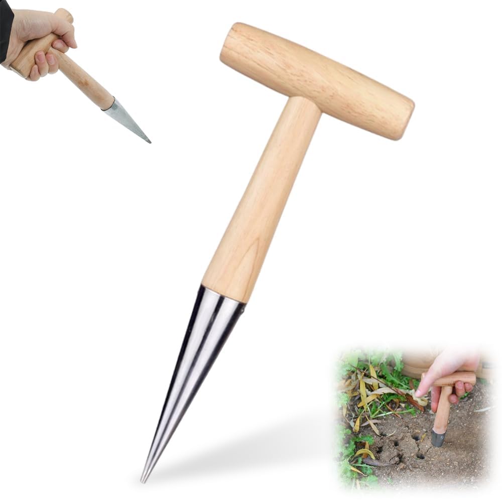 Plant Hole Digger for Planting, 2026 Hand Dibbler Seed Planter Tool, Bulb Planter Tool, Seeds Transplanting Plants Planting Bulbs, Garden Seed Dispenser for all vegetable fruit flower seeds (1pc)