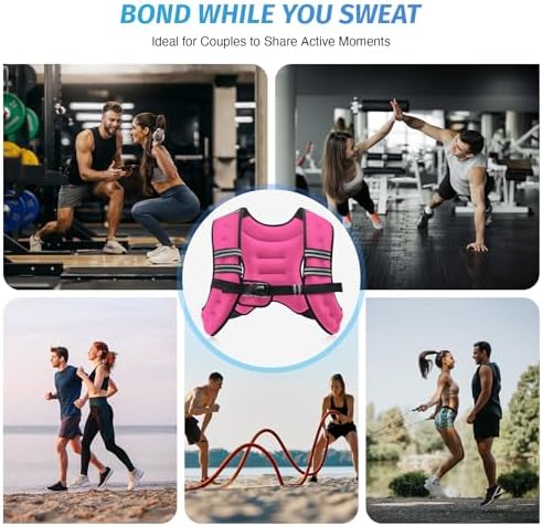 ZELUS Weighted Vest, 6lb/8lb/12lb/16lb/20lb/25lb/30lb Weight Vest with Reflective Stripe for Workout, Strength Training, Running, Fitness, Muscle Building, Weight Loss, Weightlifting