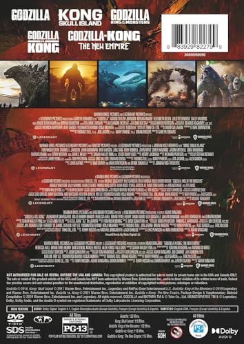 Godzilla/Kong Monsterverse 5-Film Collection (DVD)