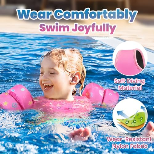 HeySplash Swim Vest for Kids, Toddler Pool Floaties Fit 20-50/70 Lbs, Children Swimming Vest with Adjustable Strap, Swim Jacket Water Wing Arm Float, Puddle Sea Beach Boat Jumper Boy Girl Baby