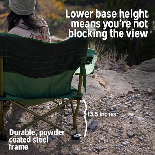 Kelty Lowdown Couch - 3 Person Capacity Camping Chair, Extra Large and Sturdy Bench for Campsites, Soccer Games, and Backyard Parties (Dark Shadow/Midnight Navy)