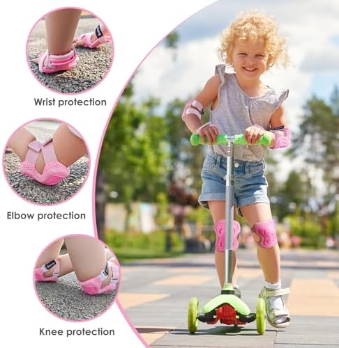 BOSONER Kids/Youth Knee Pad Elbow Pads Guards Protective Gear Set for Roller Skates Cycling BMX Bike Skateboard Inline Skatings Scooter Riding Sports