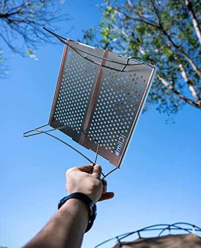 iClimb Mini Solo Folding Table Ultralight Compact for Backpacking Camping Hiking Beach Picnic (Gunmetal, Mini)