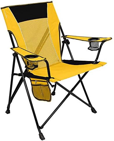 Kijaro Dual Lock Portable Camping Chairs - Versatile Outdoor Folding Sports & Lawn Chair - Locks Position Izamal Yellow