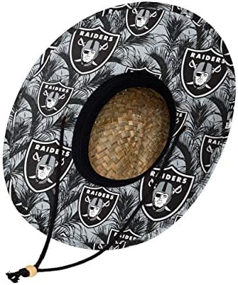 FOCO Men's NFL Team Logo Floral Lifeguard Beach Straw Sun Hat