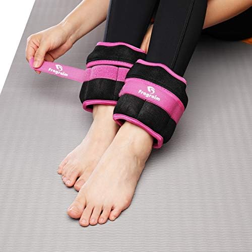 Fragraim Adjustable Ankle Weights 1-3/4/5/6/8/10/12/15/20 LBS Pair with Removable Weight for Jogging, Gymnastics, Aerobics, Physical Therapy