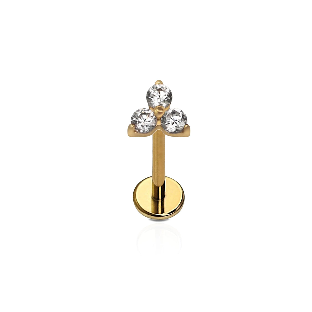 Cords Club Micro Love Triangle Flat Back Stud- Hypoallergenic Earring