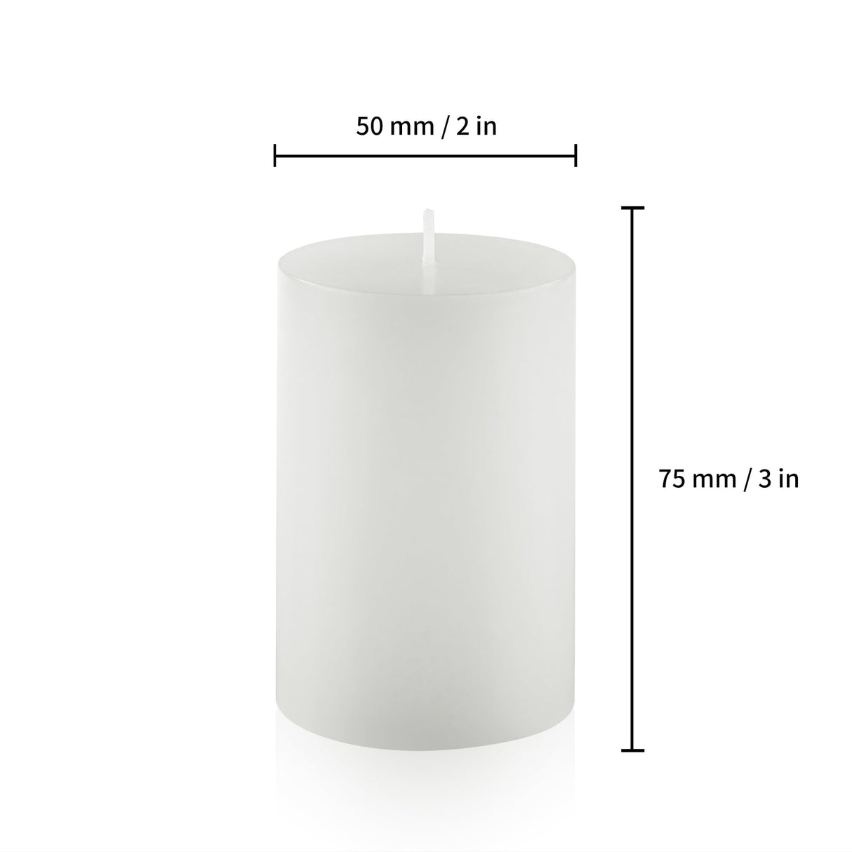 Housecret 50 Pack 2" D x 3" H (20 Hour Burn Time) White Unscented Pillar Votive Candles, Hand Poured Wax Candle Ideal Gifts for Weddings Birthdays Christmas Holidays Party
