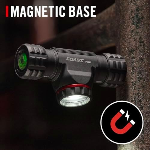 Coast® XPH34R 2075 Lumen USB-C Rechargeable-Dual Power LED Headlamp withPURE Beam® Twist Focus™ and Magnetic Base