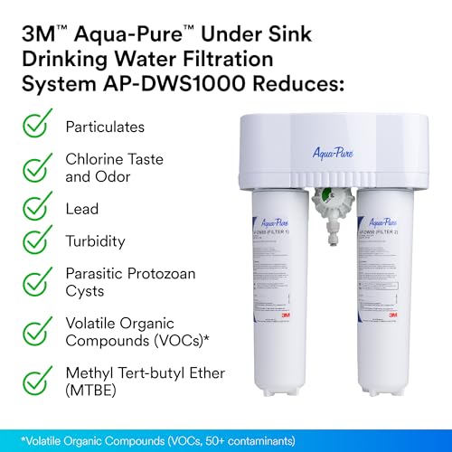 3M Aqua-Pure DW8090 Under Sink Replacement Water Filters AP-DW80/90 for Aqua-Pure AP-DWS1000