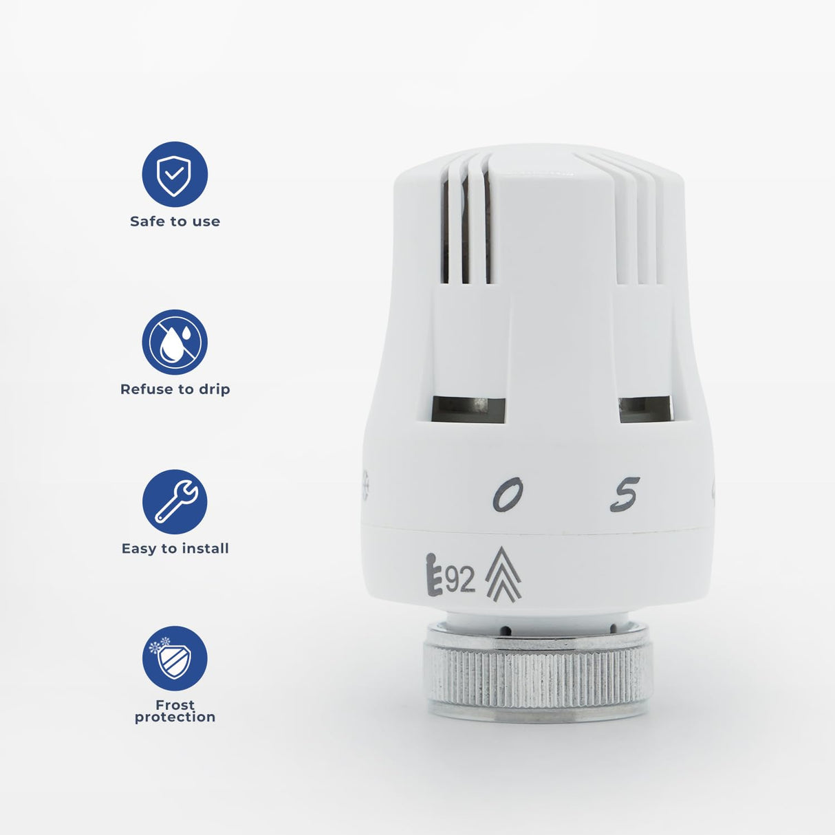 Thermostatic Radiator Valve Head 1pcs - Vancoco Modern TRV Head Thermostatic Radiator Valve Head Thermostatic Valve Head M30x1.5 TRV Head Radiator Valves