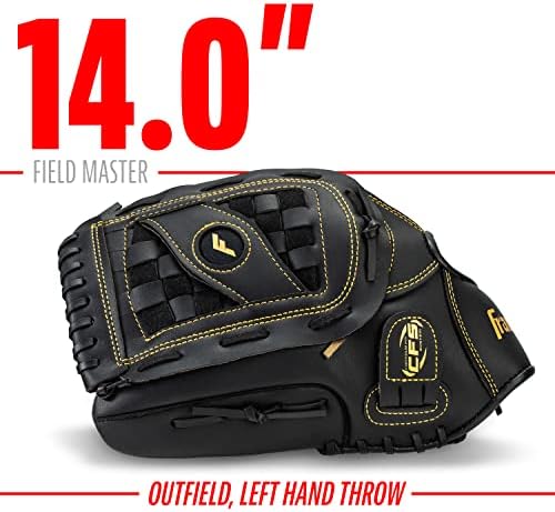 Franklin Sports Baseball + Softball Gloves - Field Master Adult + Youth Baseball + Softball Gloves - Right Hand + Left Hand Gloves - Infield + Outfield Mitts - Multiple Sizes + Colors