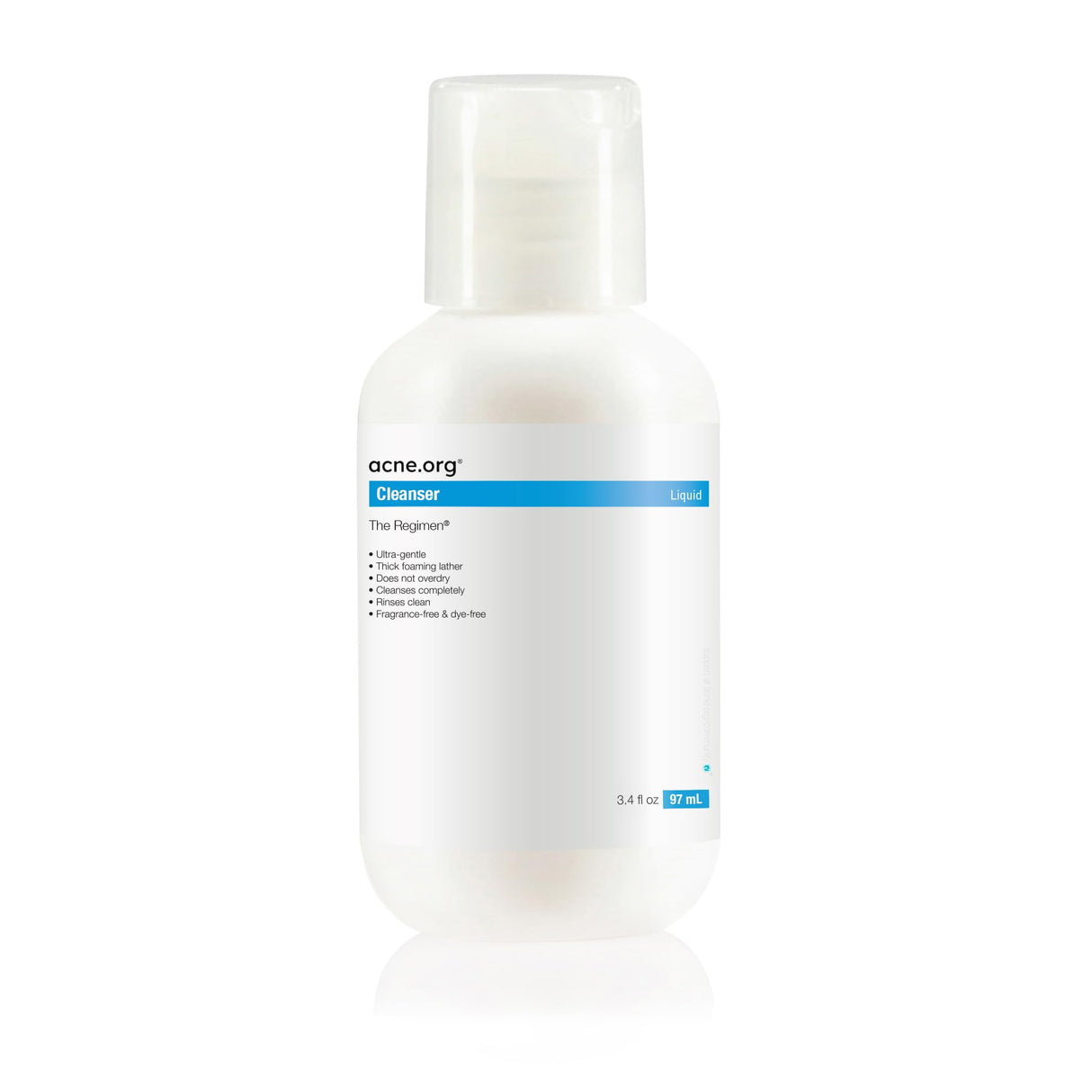 Acne.org Cleanser 3.4 oz. - Gentle Face Wash for Acne-Prone Skin, Now with Increased Foaming and always pH-Balanced