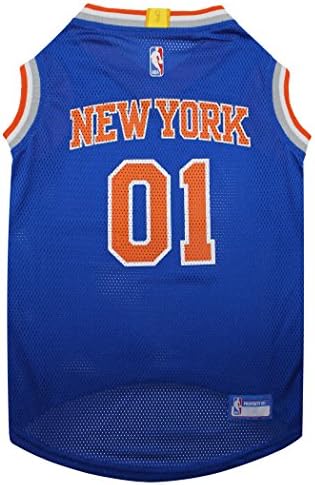 Pets First NBA NEW YORK KNICKS DOG Jersey, Large - Tank Top Basketball Pet Jersey