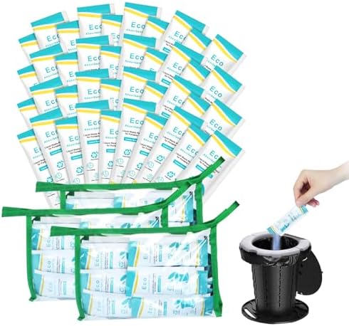 BLIKA Portable Toilet Absorbent Gel, Camping Toilet Gel Powder, Odor-Control Urine Liquid Waste Gel, Eco Absorbent Gel, Poo Urine Powder for Outdoor Camping, Hiking, Emergency