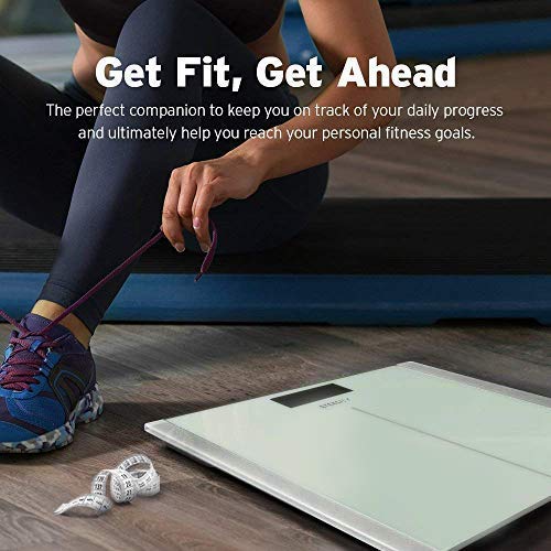 Etekcity Scale for Body Weight, Bathroom Digital Electric Scale for People, Measures Weight up to 400 lbs, White