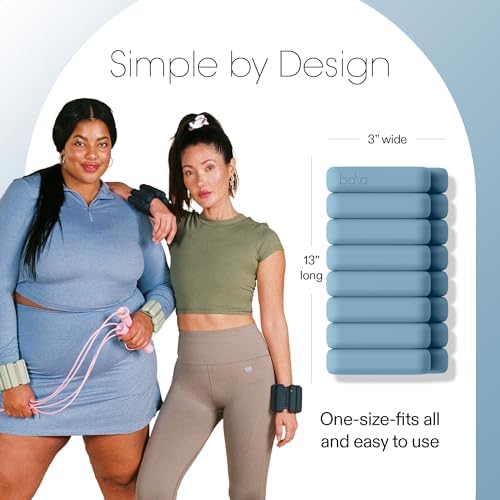 Bala Bangles Wrist & Ankle Weights for Women & Men - Adjustable Silicone Weighted Bracelet Set for Gym, Yoga, Pilates, Cardio & Strength Training - Wearable Arm & Leg Workout Weights