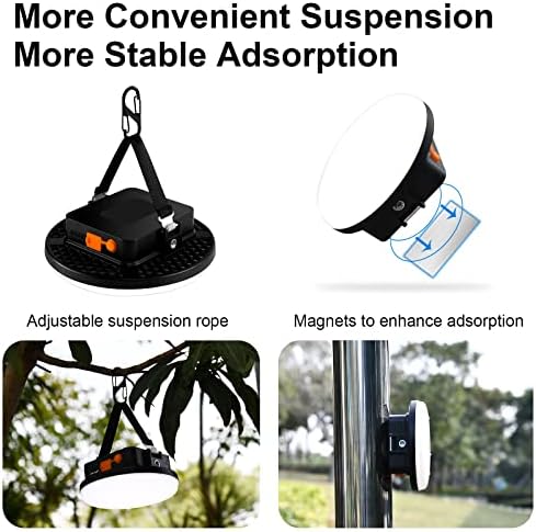 10000mAh 4000LM Flashlight Portable LED Camping Lantern Rechargeable Light 30W with Magnet and 1/4 Nut Port, IP65 Waterproof Tent Light Power Failure Emergency Survival Kits (30W Pro)