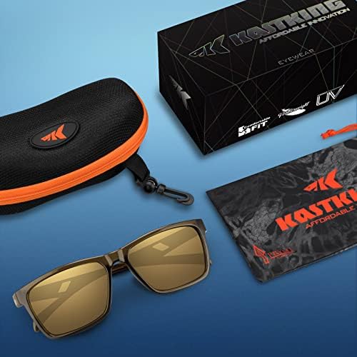 KastKing FlatRock Polarized Sport Sunglasses for Men and Women, Ideal for Driving Fishing Cycling Running, UV Protection