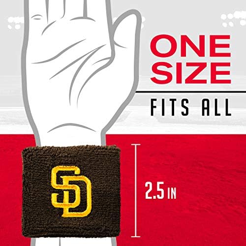 Franklin Sports MLB Team Licensed Baseball Wristbands - MLB Team Logo Sweat Wristbands - Great for Costumes + Uniforms - Pair