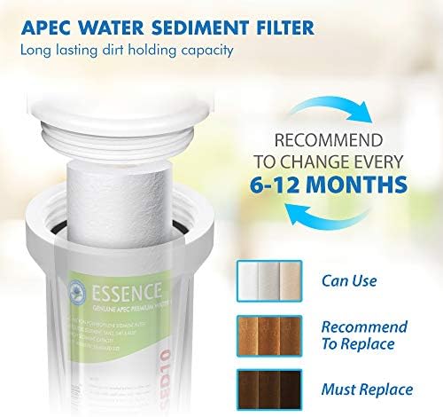APEC Water Systems FILTER-SET-ES High Capacity Replacement Pre-Filter Set For Essence Series Reverse Osmosis Water Filter System Stage 1-3