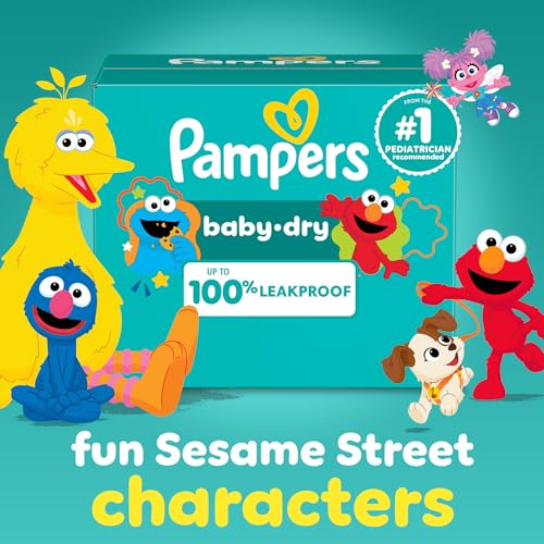 Pampers Diapers - Baby Dry - Size 5, 164 Count, Absorbent Disposable Infant Diaper (Packaging May Vary)