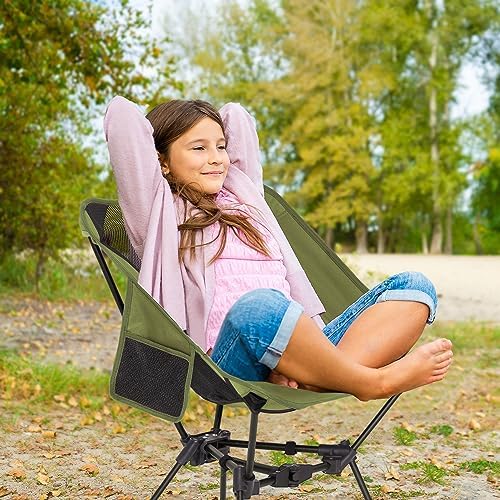 MOON LENCE Portable Camping Chair Backpacking Chair - The 4th Generation Ultralight Folding Chair - Compact, Lightweight Foldable Chairs for Hiking Mountaineering, Beach