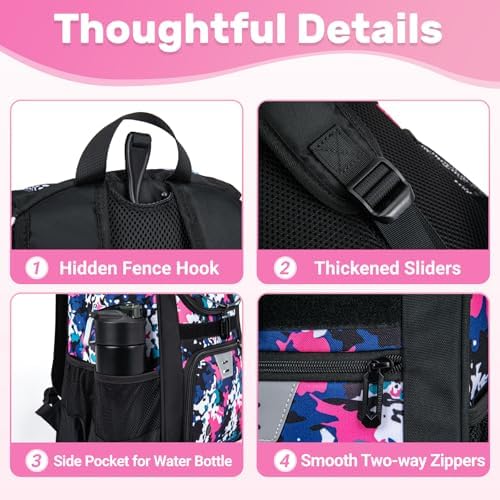 Youth Baseball Bag, Softball Bag for Girls & Boys, Kids Tball Backpack with Shoes Compartment