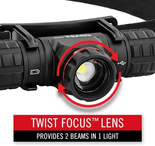 Coast XPH30R 1200 Lumen USB-C Rechargeable Dual Power Headlamp with Twist Focus Beam and Magnetic Base