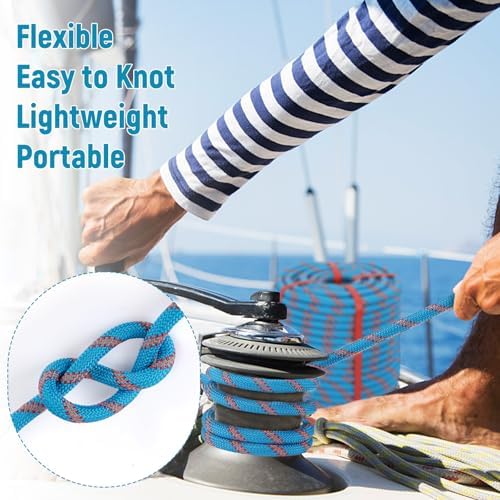 Arborist Rope Climbing Rope Arborist Rigging Rope 48 Strands Tree Rope 1/2 Inch Rope for Climbing Tree Swing Pulling Sailing