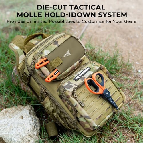 KastKing BlowBak Tactical Fishing Sling Tackle Bag - Lightweight Fishing Backpack - Storage for Gear and Equipment - Gift for Men