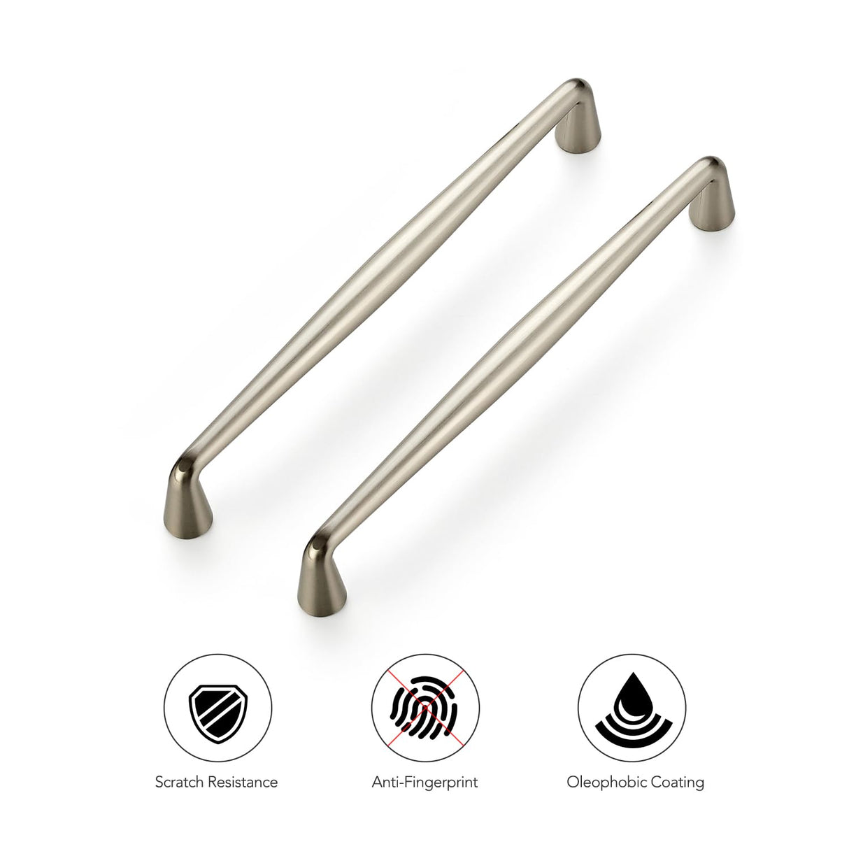 Ravinte 10 Pack 6-1/4 Inch Brushed Nickel Kitchen Cabinet Handles Solid Zinc Alloy Cabinet Pulls Cupboard Hardware Drawer Handles