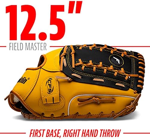 Franklin Sports Baseball + Softball Gloves - Field Master Adult + Youth Baseball + Softball Gloves - Right Hand + Left Hand Gloves - Infield + Outfield Mitts - Multiple Sizes + Colors