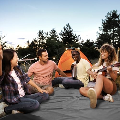 Fleece Waterproof Outdoor Blanket, Windproof Stadium Blanket for Camping, Picnics, and Sports Stay Dry and Comfortable 80"x58"