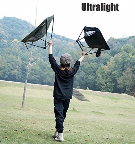 iClimb Low Ultralight Compact Camping Folding Chair with Side Pocket and Carry Bag