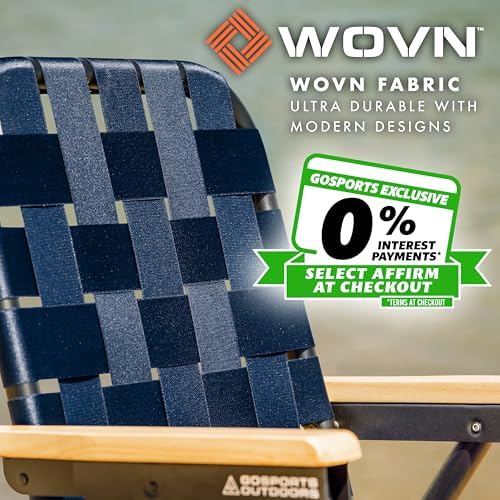 GoSports WOVN Beach Backpack Chair - 9 Styles Available - Premium Folding Camping Chair