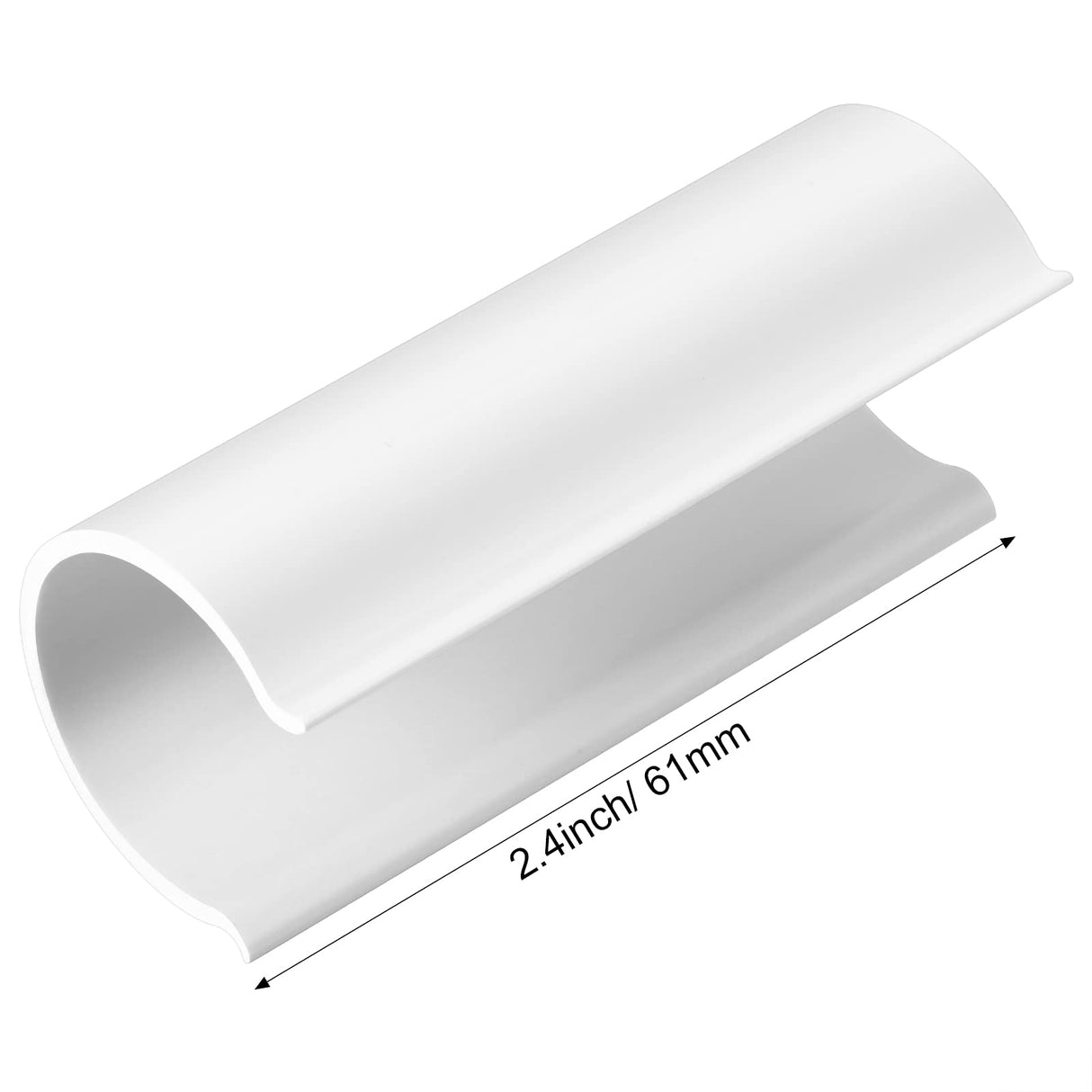 Jetec 32 Pcs PVC Pipe Clips Pool Cover Clamps for Above Ground Pool Greenhouses, Row Covers, Garden, Shelters, Bird Protection, 2.4 Inch Long(for 3/4 Inch PVC Pipe,White)