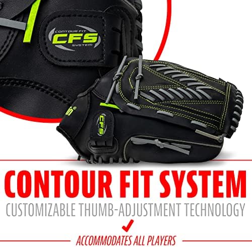 Franklin Sports Baseball + Softball Gloves - Field Master Adult + Youth Baseball + Softball Gloves - Right Hand + Left Hand Gloves - Infield + Outfield Mitts - Multiple Sizes + Colors