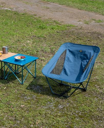 iClimb Low Ultralight Compact Camping Folding Chair with Side Pocket and Carry Bag