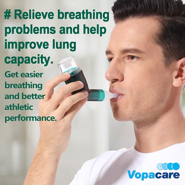 Flutter Valve Breathing Exercise Device for Lungs, Mucus Removal & Lung Strengthening, Adjustable Resistance Expiratory Trainer, Portable Lung Exerciser for Mucus Clearance