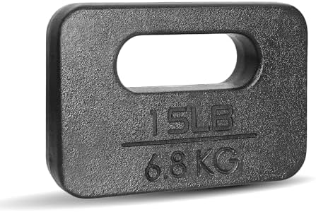 Yes4All Cast Iron Ruck Weight, Weighted Plate for Rucking, Swings, Squat, Strength Training - Multiple Weights: 10LB to 45LB