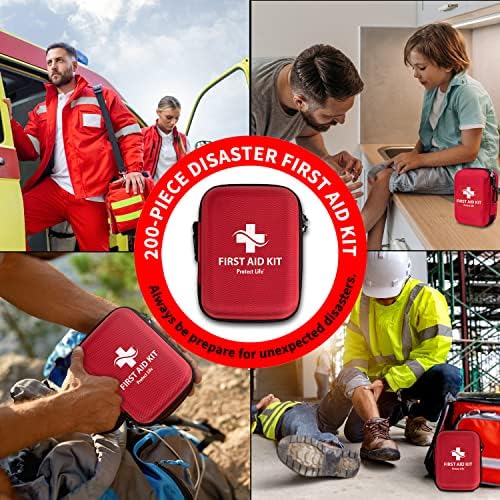 Protect Life Survival First Aid Kit for Home/Business, Camping Survival Kits | Mini Travel First Aid Kit | Camping Equipment | Small Kits for Car | Outdoor Emergency Survivals Pack