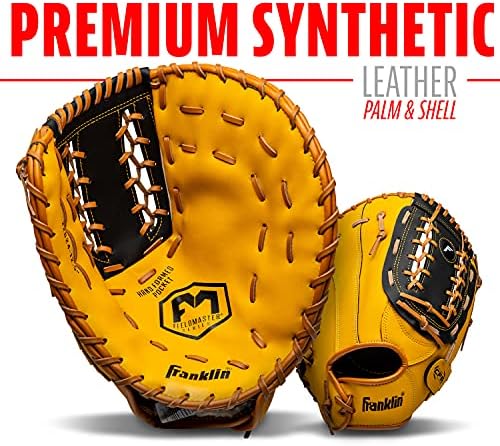 Franklin Sports Baseball + Softball Gloves - Field Master Adult + Youth Baseball + Softball Gloves - Right Hand + Left Hand Gloves - Infield + Outfield Mitts - Multiple Sizes + Colors