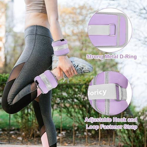 Ankle Weights A Pair of 1/2/3/4/6/8/10/12/20 LBS Wrist Leg Arm Weights for Women Men kids child with Adjustable Straps, Strength weighted for Physical Therapy Running Walking Fitness Gym Workout