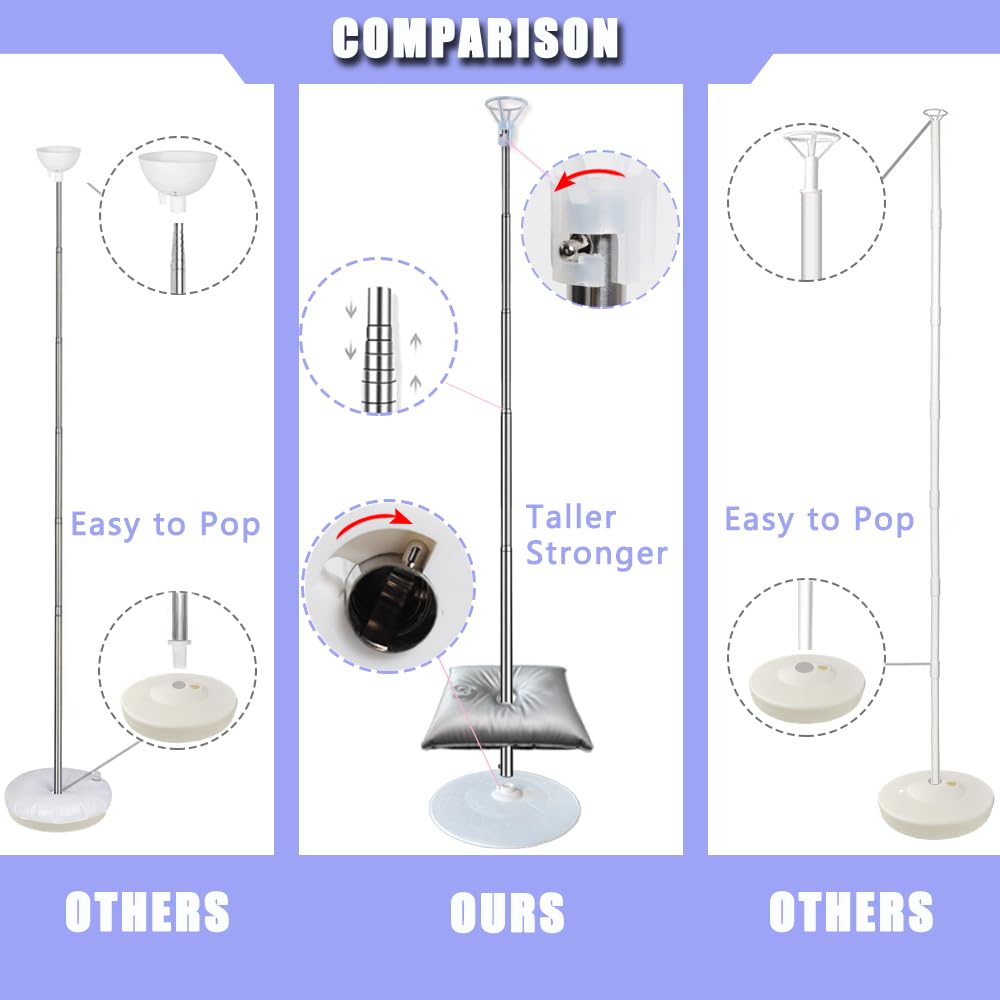 DECOJOY Balloon Columns Stand Set of 4, 7 Feet Telescoping Ballon Arches Stands with Bases for Floor, Height Adjustable Metal Ballon Tower Pillar Kits for Graduation, Birthday, Christmas
